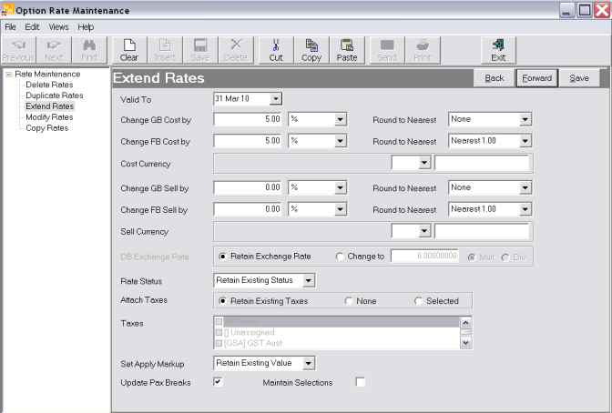 Extend Rates